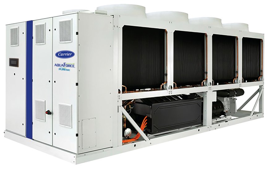 Le refroidisseur de liquide air/eau à vis et à vitesse variable le plus efficace de Carrier désormais disponible en version HFO